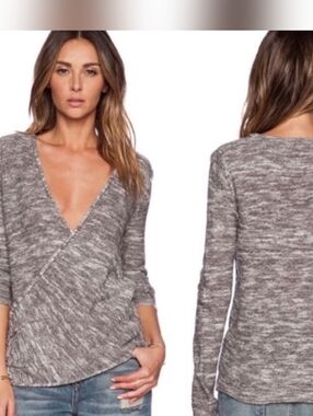 Gotham Faux Wrap Sweater by Free People Size XS!